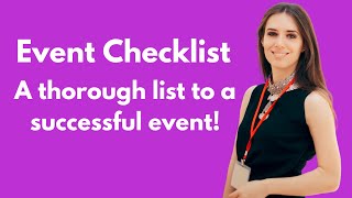 Event checklist - A thorough checklist to a successful event