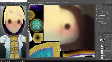 Texturing: Painting a Face for a Low-Poly Model -Blocking Out Face and Base Colors