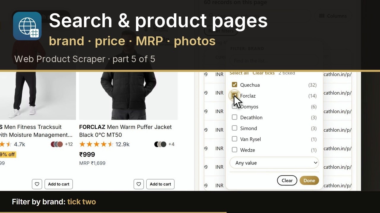 Video: Scrape search pages and single product pages (part 5 of 5)