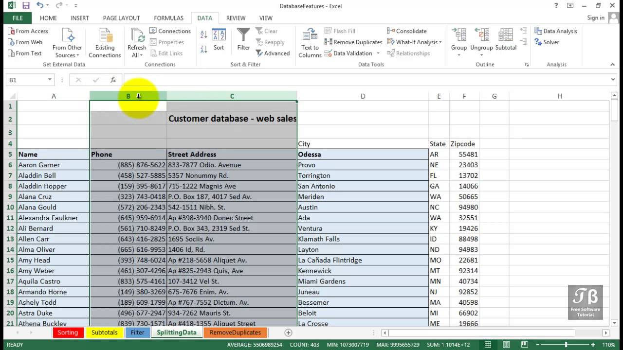 splitting-data-into-multiple-columns-excel-2013-beginners-tutorial