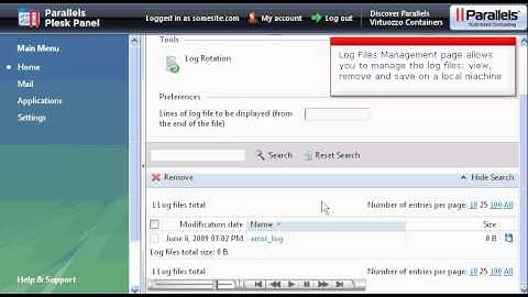 Monitoring site resources and statistics in plesk