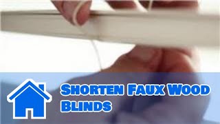 Window Blinds : How to Shorten Faux Wood Blinds