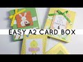 EASY A2 CARD BOX TUTORIAL!  Made From ONE SHEET Of 12x12 Paper! EASY CARD BOX MAKING!!