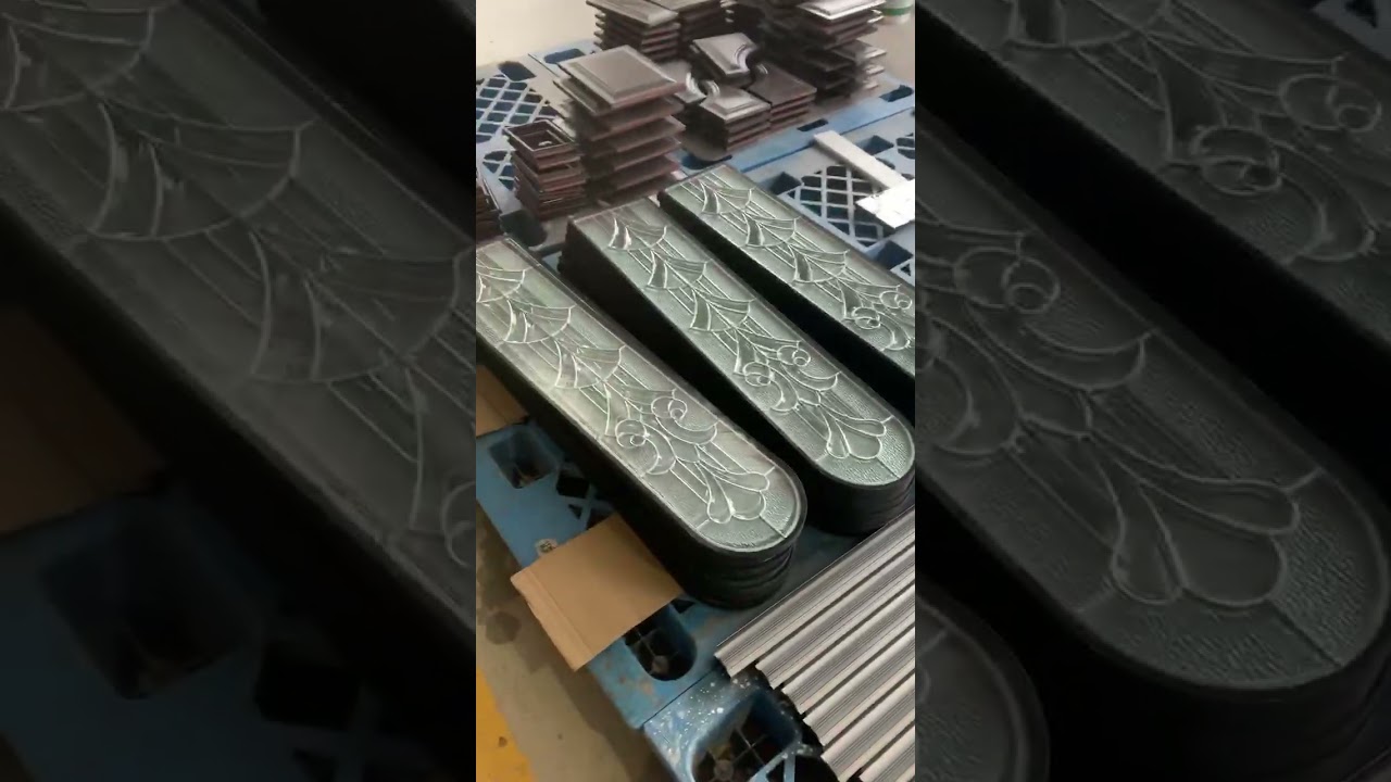 Customized round top Colored Interior Door Glass Inserts with Zinc Caming