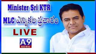 LIVE : KTR MLC Election Campaign Meeting with Graduates  || A9 NEWS
