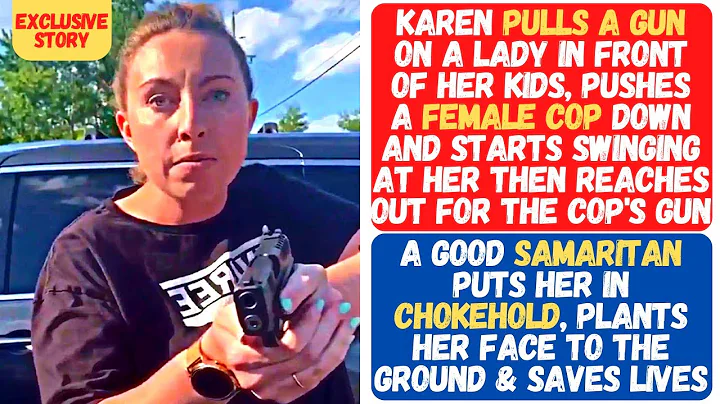 KAREN TAKES DOWN A FEMALE COP, SWINGS AT HER & REA...