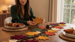 How to Crochet a Warm Autumn Maple Leaf | Relaxing & Easy Step-by-Step 🍁