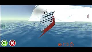 Ship mooring 3d: supply vessel hits a iceberg
