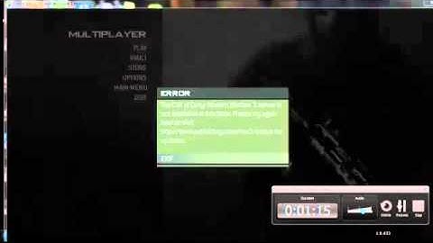 modern warfare 3 error message