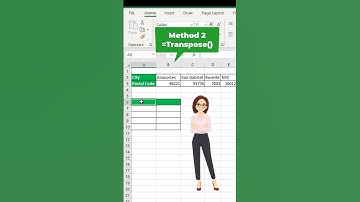 2 ways to transpose data in excel.#short #excel #exceltips #exceltipsandtrick #learn