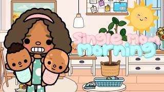 Single Mom Morning Routine… WITH TWINS! 👶🏼🌈⭐️ | With Voice 🔊 | Toca Life World Roleplay