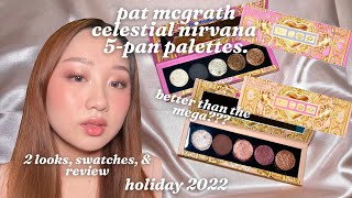 *NEW* PAT MCGRATH CELESTIAL NIRVANA 5-PAN PALETTES: BRONZE BLISS, NUDE ALLURE | 2 Looks & Swatches