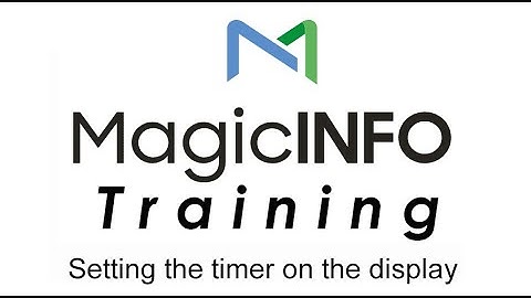 Setting the timer on the display