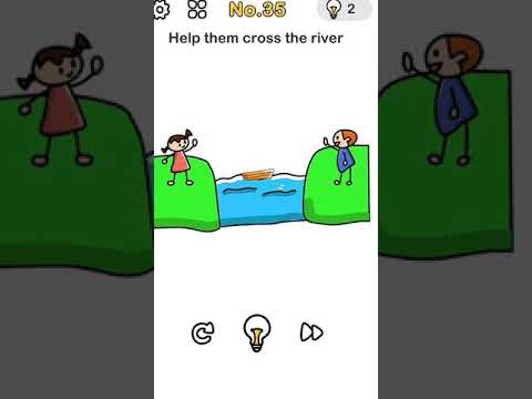 #Brainoutlevel35-help them cross the river answer Brain out level 35