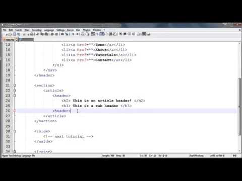 HTML5 and CSS3 beginners tutorial 35 creating a website layout part 2 ...