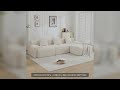 118" Boneless Couches for Living Room, Modular Cloud Sectional Couch with L-Shape Chaise, Modern Uph