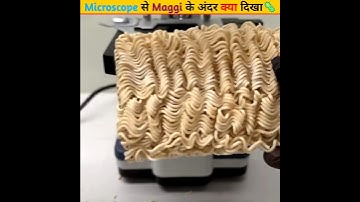 Microscopic View of Maggi – Surprising Details! #facts #maggi  #microscope #shorts