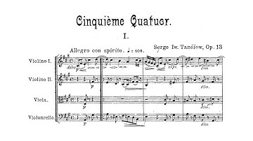 Thumbnail of Sergei Taneyev – String Quartet No. 5
