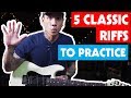 5 Classic Riffs That Make Great Exercises - Guitar Lesson w/ TABS