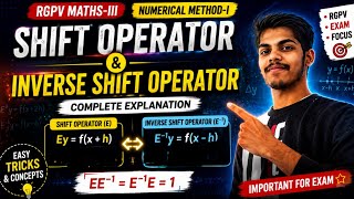 Shift Operator and Inverse Shift Operator | RGPV Maths 3 Unit 1 | GATE