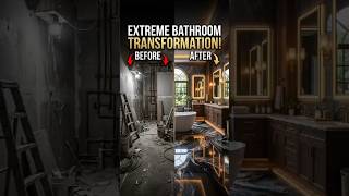 Luxury Bathroom Epoxy Floor Transformation ✨ Spa Style Makeover #beforeandafter #cinematicdesign