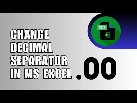 How to Change Decimal Separator in MS Excel | Comma to Dot and Vice Versa