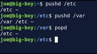 The Straight Poop About pushd And popd