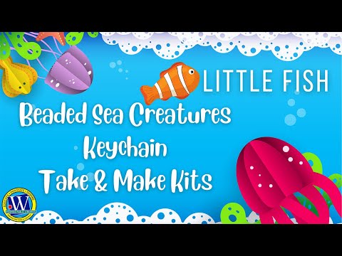 Beaded Sea Creatures Keychain - Little Fish