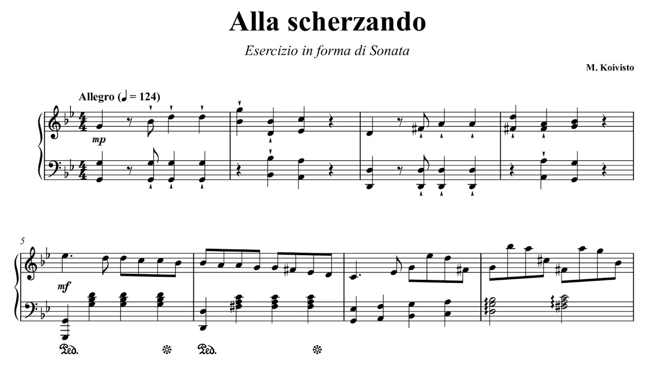 Koivisto: Alla scherzando for Piano