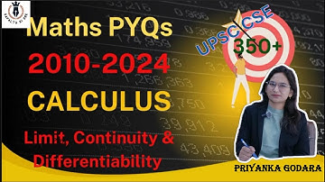 2011–2025 UPSC CSE Maths Optional PYQs | CALCULUS – Limits, Continuity & Differentiability | #upsc
