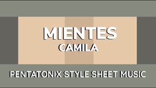 Mientes (Camila) | Pentatonix Style (acapella sheet music)