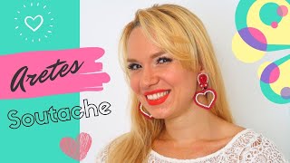 ARETES SAN VALENTIN | ZARCILLOS CORAZÓN TÉCNICA DE SOUTACHE Y ALAMBRISMO www.manualidadesdayana.com