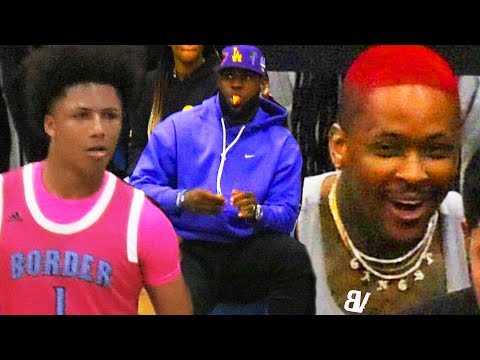LeBron & YG Watch MIKEY WILLIAMS LAST PLAYOFF GAME! INSANE CROWD + HALFCOURT SHOT!