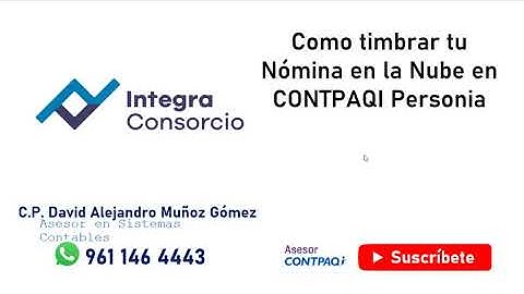 TIMBRA TU NÓMINA EN LA NUBE CON CONTPAQI PERSONIA