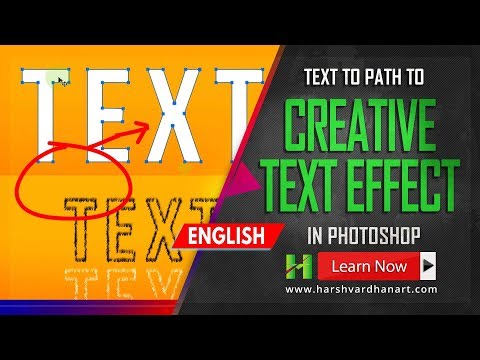 Photoshop CC Tutorial-Creative Text Effect with Text to Path and Brush Stroke Photoshop Photoshop CC Tutorial-Creative Text Effect with Text to Path and Brush Stroke Photoshop