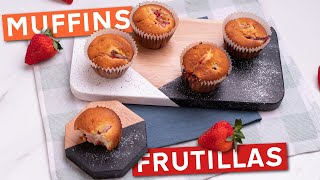 Como Hacer Muffins de Frutilla