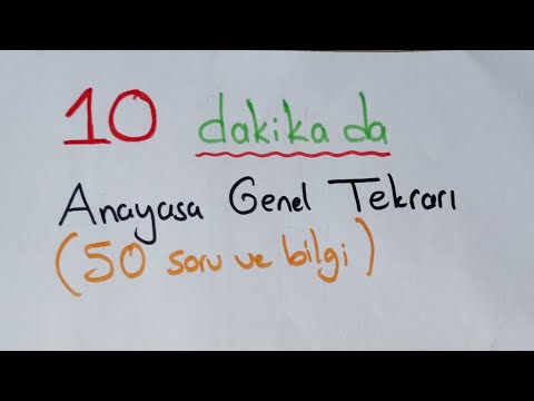 Video: Anayasa sınavını nasıl geçerim?