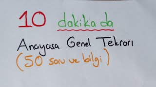 10 dakikada ANAYASA tekrarı | bilgilerimizi tazeleyelim