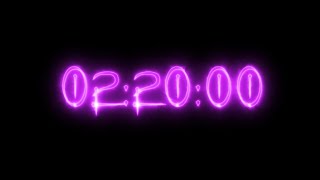 Purple neon vampire timer 2 hours 20 minutes (countdown)