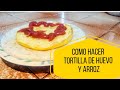 Cómo hacer tortilla de huevo y arroz