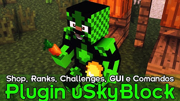 Minecraft Plugin Tutorial uSkyBlock - Shop, Ranks, Challenges, GUI e Comandos