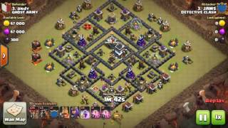 Air attack on town hall 9 using lava hound and balloons  easily get 3star