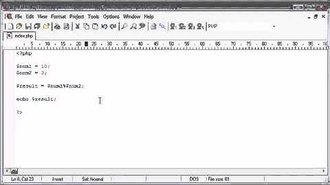 PHP Basics  Arithmetic Operators