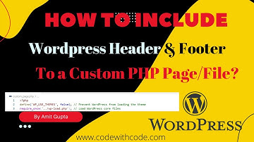 wordpress header and footer use in custom php page  #wordpress #codewithcodeofficial