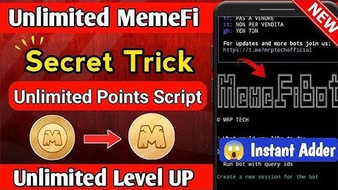 😱 Unlimited MemeFi Points Script 😍 MemeFi LevelUP Script 🔥 Unlimited Telegram Account Trick