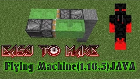 How to make a Flying Machine in Minecraft(1.16.5)JAVA.(EASY TO MAKE)