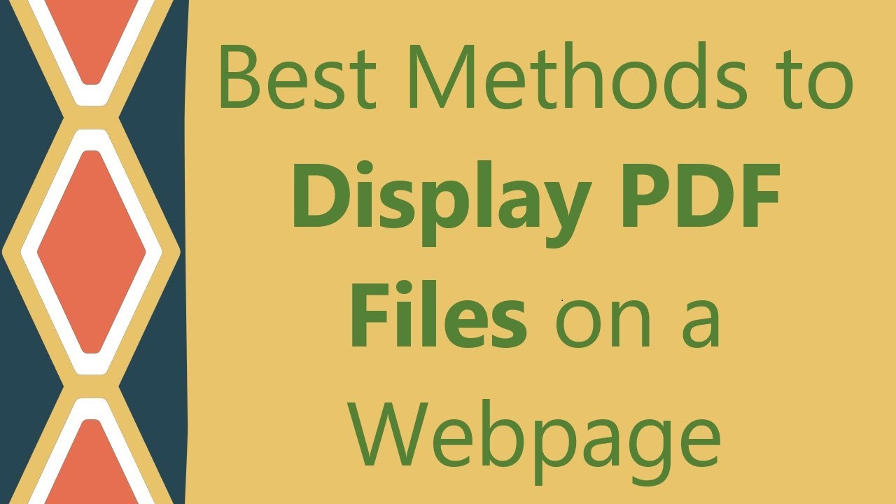 Best Methods to Display PDF Files on a Webpage
