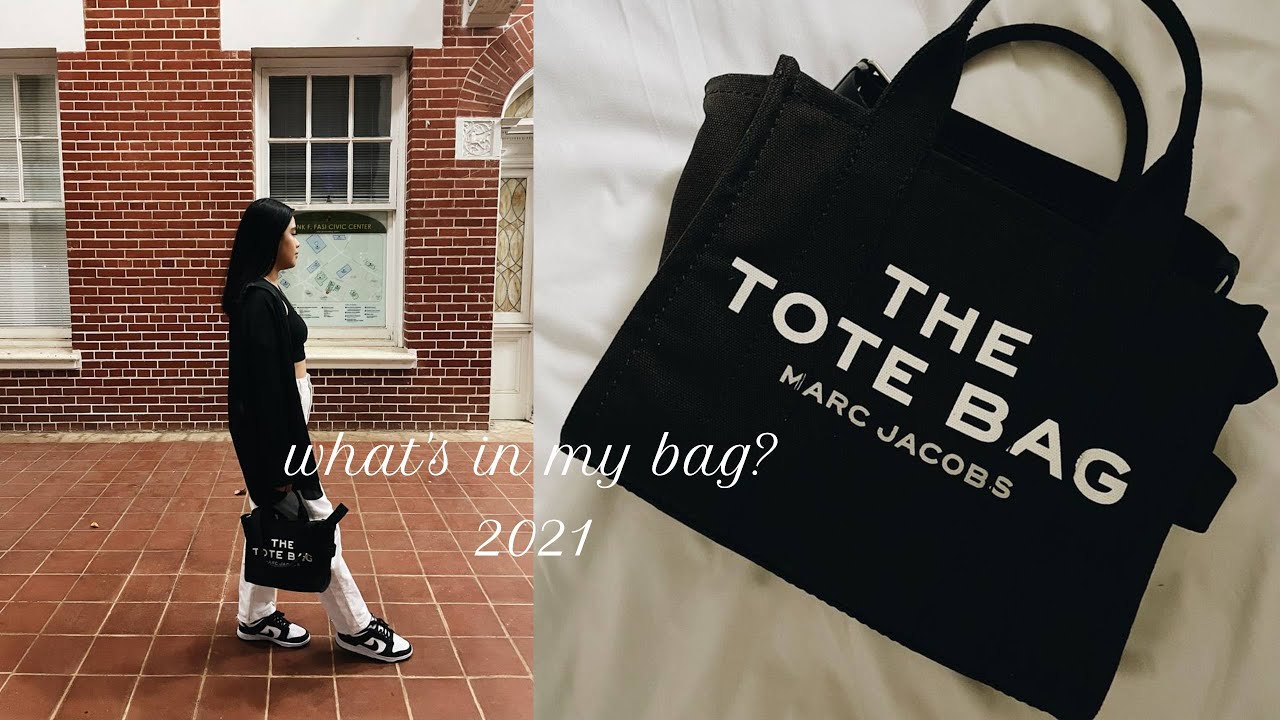 what's in my bag 2021 marc jacobs the tote bag mini 