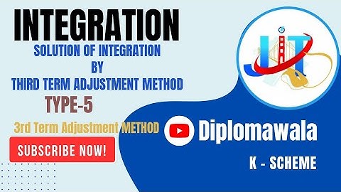Integration by 3rd Term Adjustment#msbte #applied_maths #diploma #integration #polytechnic#thirdterm