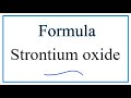 Strontium and Ionic Compounds